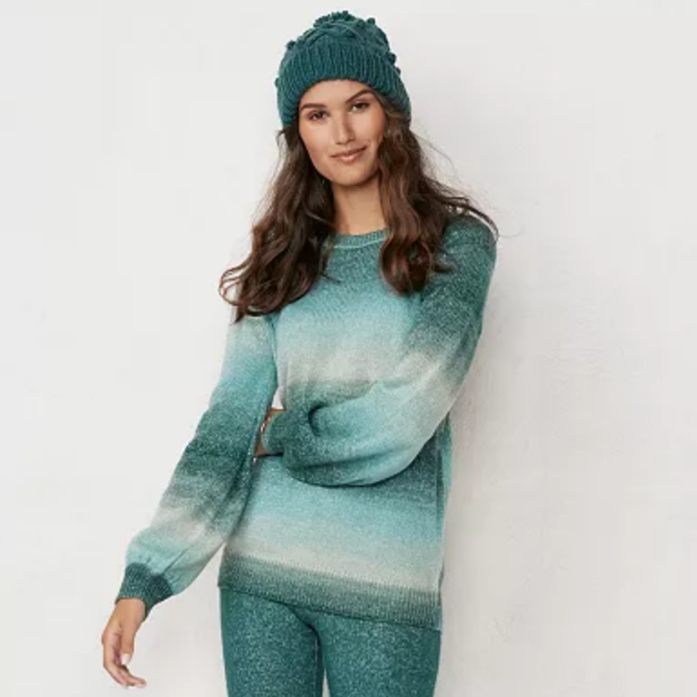 Lauren Conrad Ombre Glittery Crewneck Sweater - S